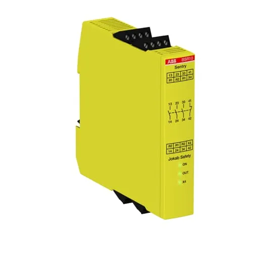 Реле безопасности/расширения ABB Sentry BSR10, 24 В постоянного тока, 3НО + 1НЗ, без задержки времени 2TLA010040R0000