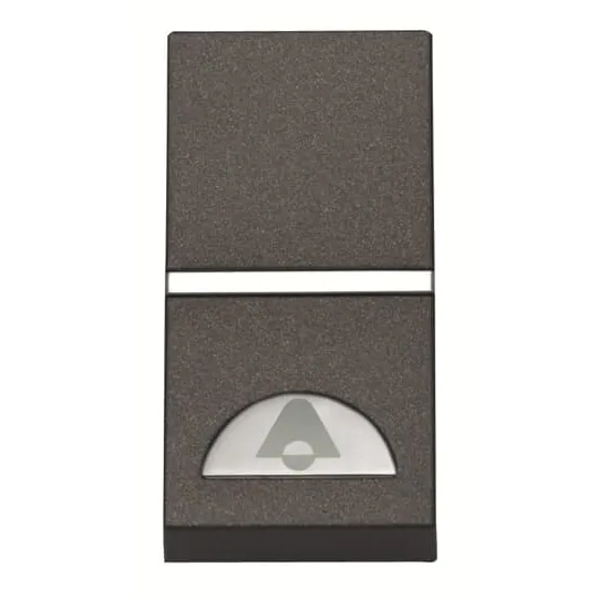 Кнопка нажимная с символом колокольчика ABB N2104 AN, SP, антрацит 2CLA210400N1802