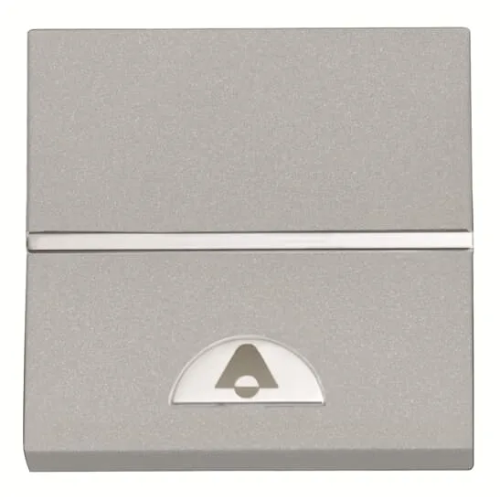 Кнопка одноклавишная с символом колокольчика ABB N2204 PL, SP - 2M, серебристая 2CLA220400N1302