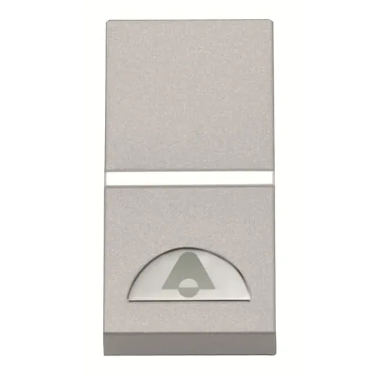 Кнопка нажимная с символом колокольчика ABB N2104 PL, SP, серебро 2CLA210400N1302