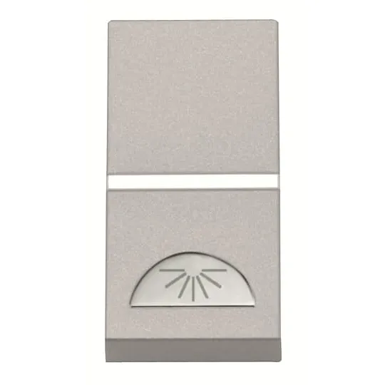 Кнопка нажимная с символом света ABB N2104.2 PL, SP, серебро 2CLA210420N1302