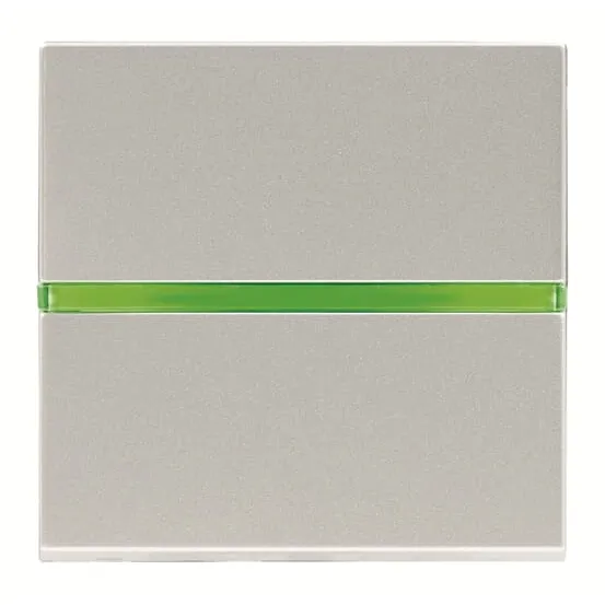 Кнопка одноклавишная без символа ABB N2204.5 PL, SP - 2M, серебристая 2CLA220450N1302