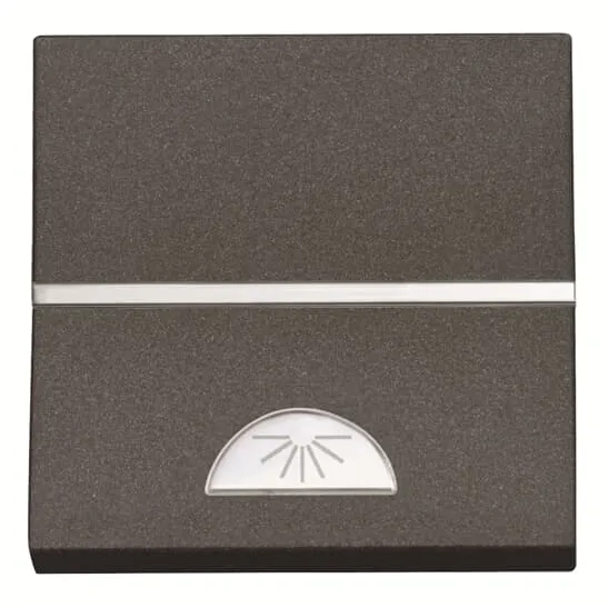 Кнопка одноклавишная с символом света ABB N2204.2 AN, SP - 2M, антрацит 2CLA220420N1802