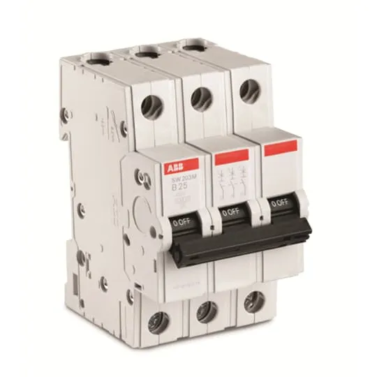Автоматический выключатель модульный ABB SW203M-B10, характеристика B, 10 кА, 10 А, 3-полюсный 1SYS673015R0105