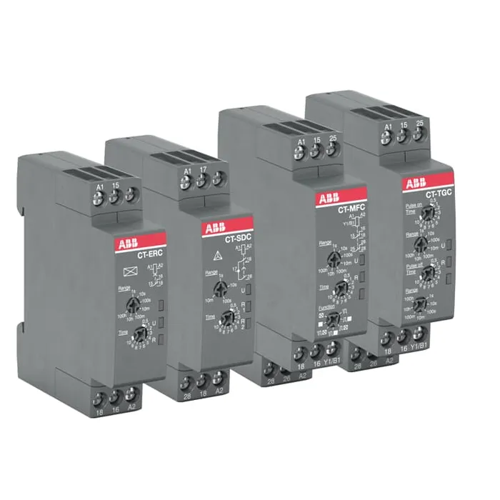 Реле времени ABB CT-EBC.12, мигалка, 1 переключающий контакт, 24-48 В постоянного тока, 24-240 В переменного тока 1SVR508150R0000