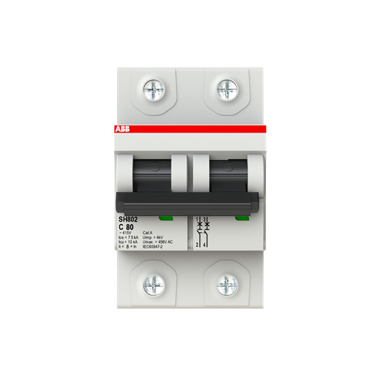 Автоматический выключатель ABB SH802-C80, 80 А 2TAZ190200R0804